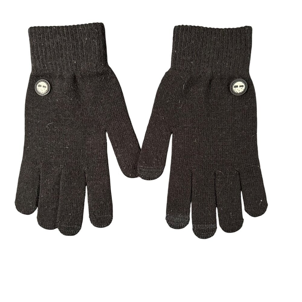 Timberland Womens One Size Black Acrylic Knit Gloves